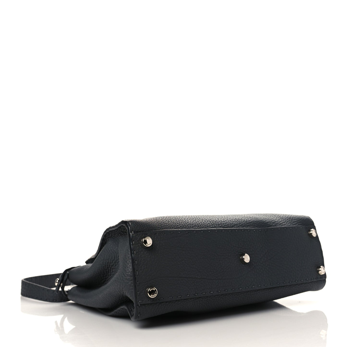 Cuoio Romano Selleria Bi-Color Medium Peekaboo Iconic Satchel Asfalto Latte