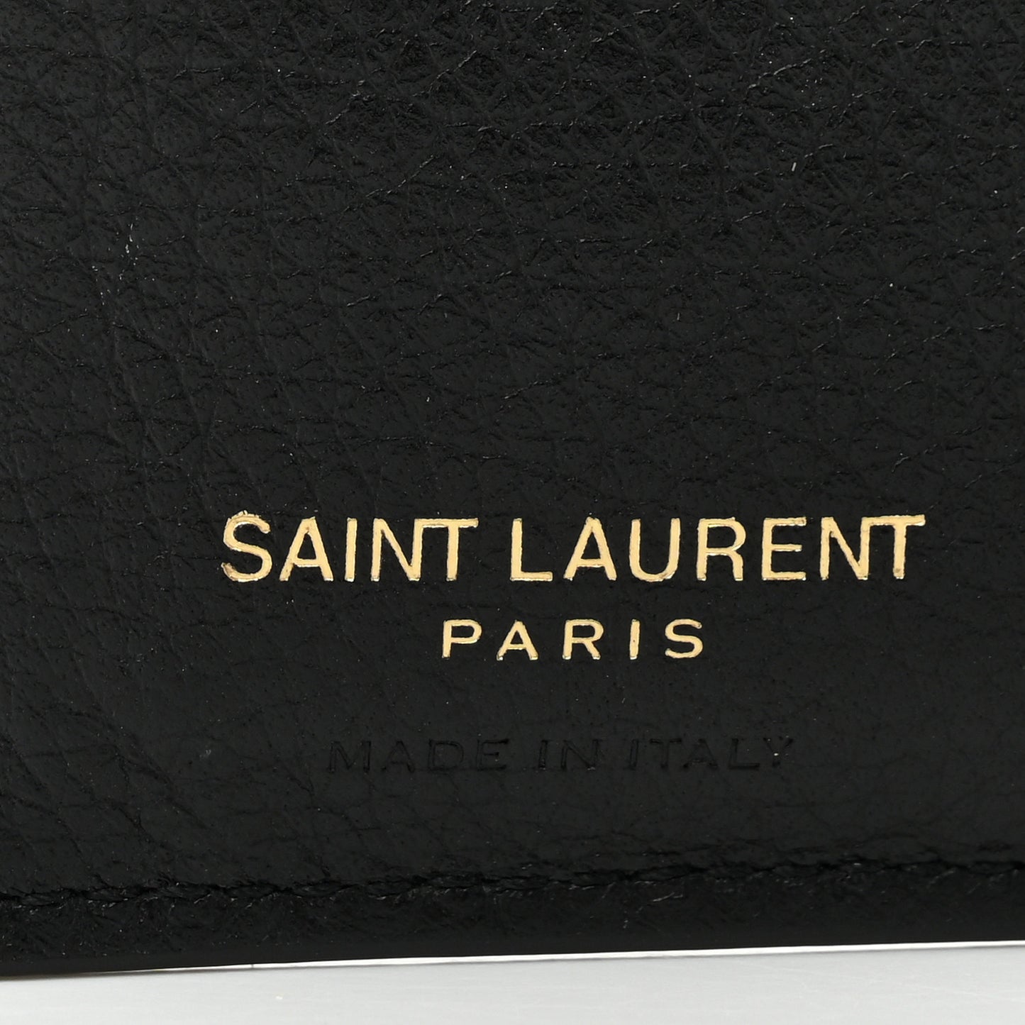 Calfskin Compact Zip Wallet Black