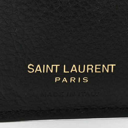 Saint Laurent Calfskin Compact Zip Wallet Black 6 of 7