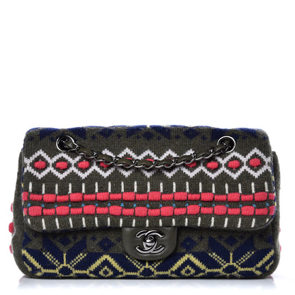 Chanel Cashmere Knit Medium Single Flap Multicolor 1 of 10