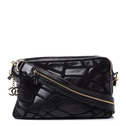 Chanel Lambskin Jersey Scales Camera Case Black 1 of 5