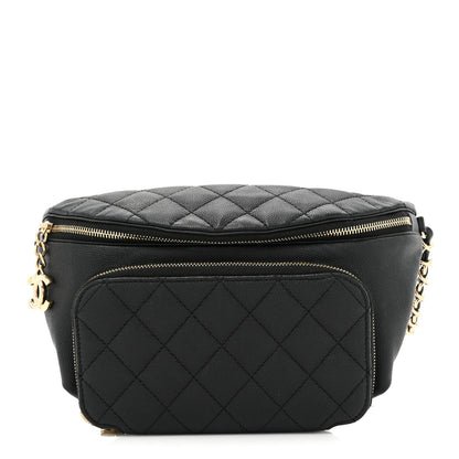 Chanel Caviar Quilted Business Affinity Waist Belt Bag Black 1 of 10