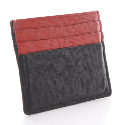 Fendi Vitello Elite Monster Eyes Card Holder Black Yellow Red 2 of 4