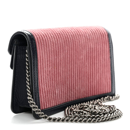 Gucci Lanzo Stretch Cord Azalea Calfskin Super Mini Dionysus Shoulder Bag Pink Blue 7 of 31