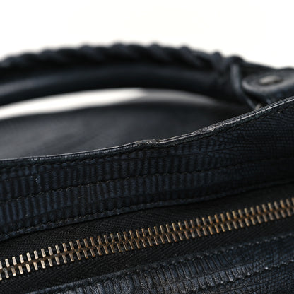 Balenciaga Calfskin Lizard Embossed Classic Hardware City Black 14 of 16