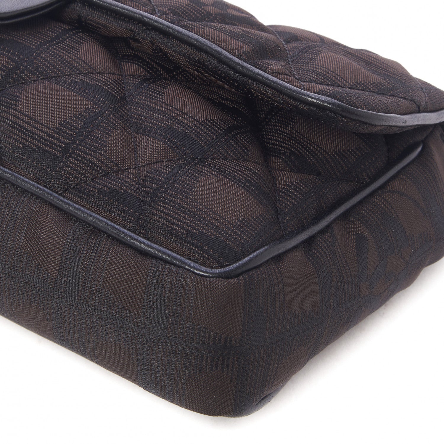 Chanel Nylon Quilted Travel Flap Dark Brown 4 of 8