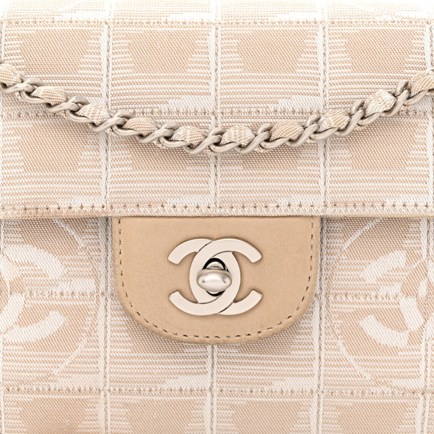 Chanel Nylon Travel East West Flap Beige 8 of 12