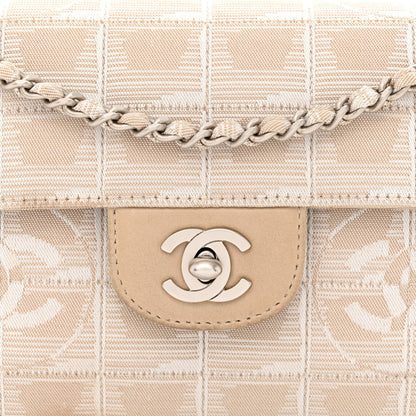 Chanel Nylon Travel East West Flap Beige 8 of 12