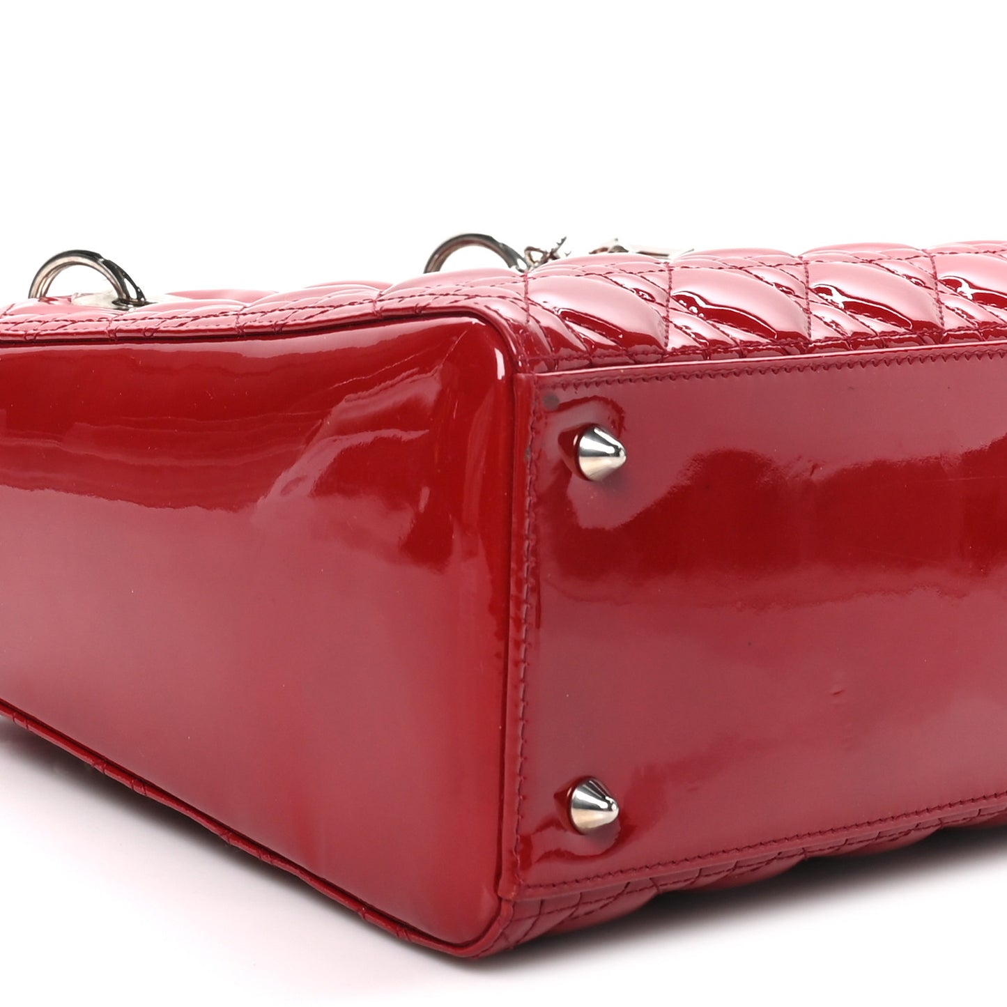 Patent Cannage Medium Lady Dior Burgundy Red