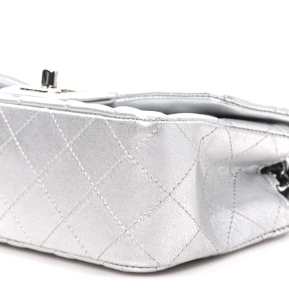 Chanel Metallic Lambskin Quilted Mini Rectangular Flap Silver 10 of 11
