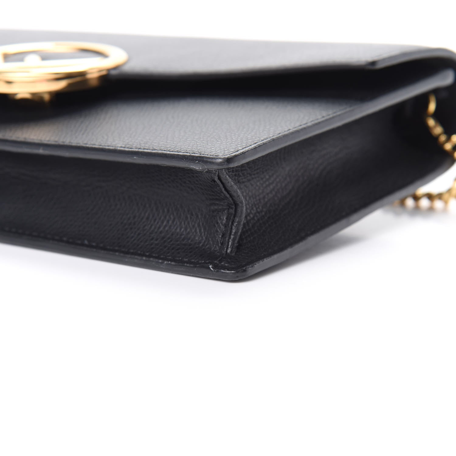 Fendi Vitello Cruise F is Fendi Medium Envelope Wallet on Chain Black 10 of 10