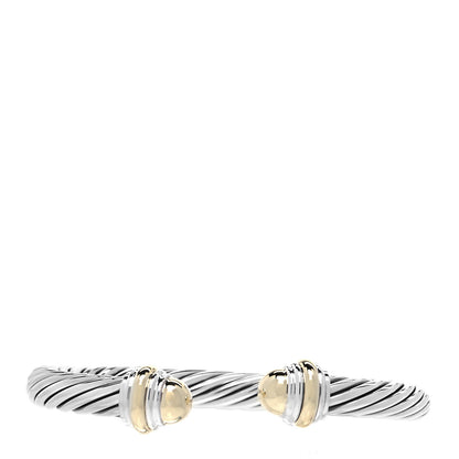 David Yurman Sterling Silver 14K Yellow Gold 7mm Cable Classics Bracelet 1 of 4