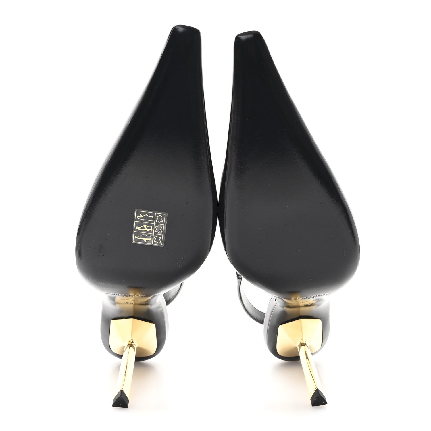 Saint Laurent Vernice Gloss Lee 75 Slingback Pumps 39 Marron Glacé 6 of 9