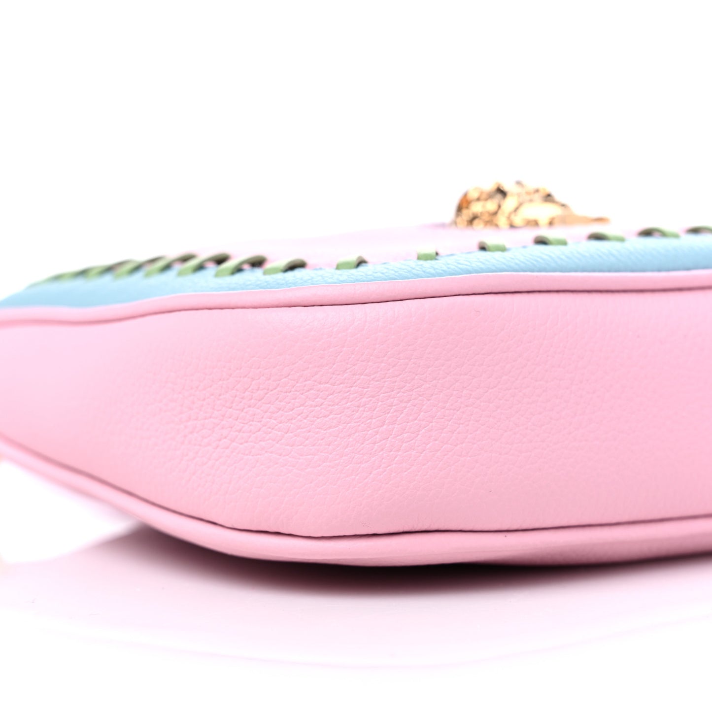 Calfskin Whipstitch Medusa Mini Hobo English Rose