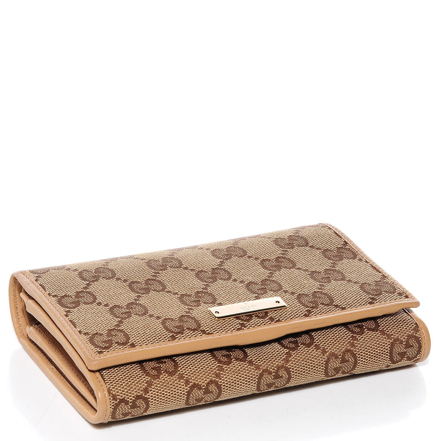Monogram Two Fold Wallet Beige