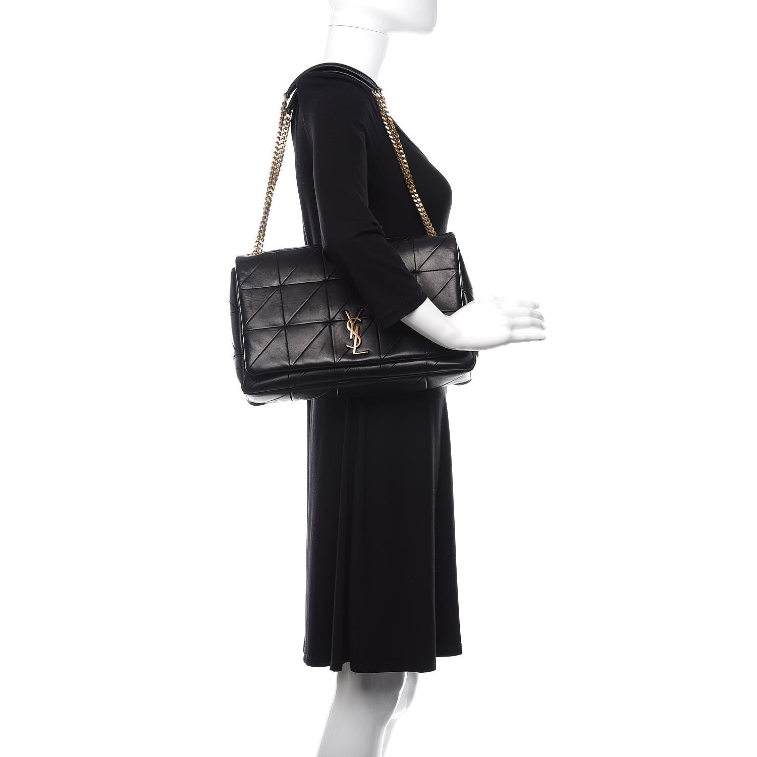 Saint Laurent Lambskin Patchwork Monogram Large Jamie Black 2 of 12