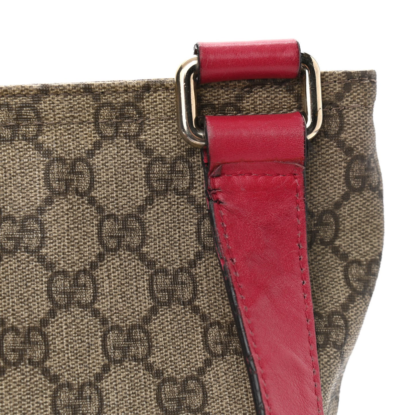 GG Supreme Monogram Medium Flat Messenger Bag Pink