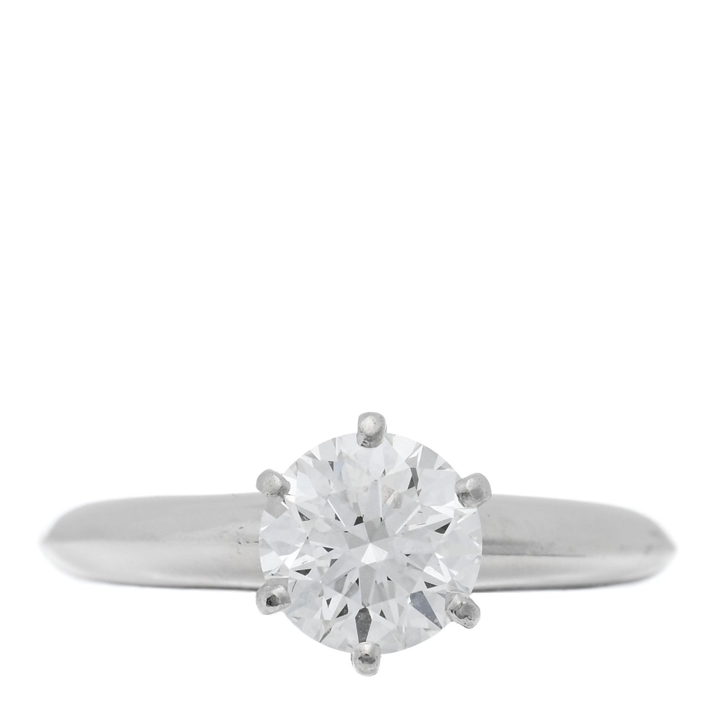 Platinum Diamond .98ct Solitaire Engagement Ring 45 3.25