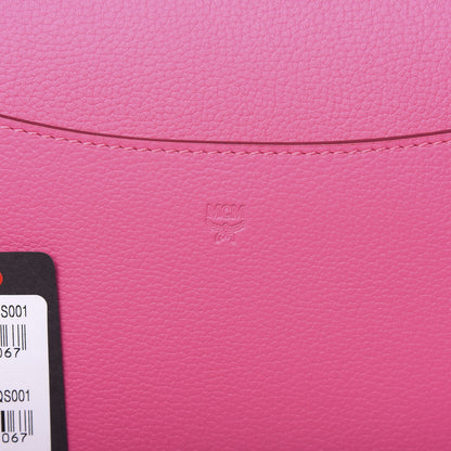 MCM Grained Calfskin Medium Patricia Park Avenue Satchel Sugar Pink 9 of 9