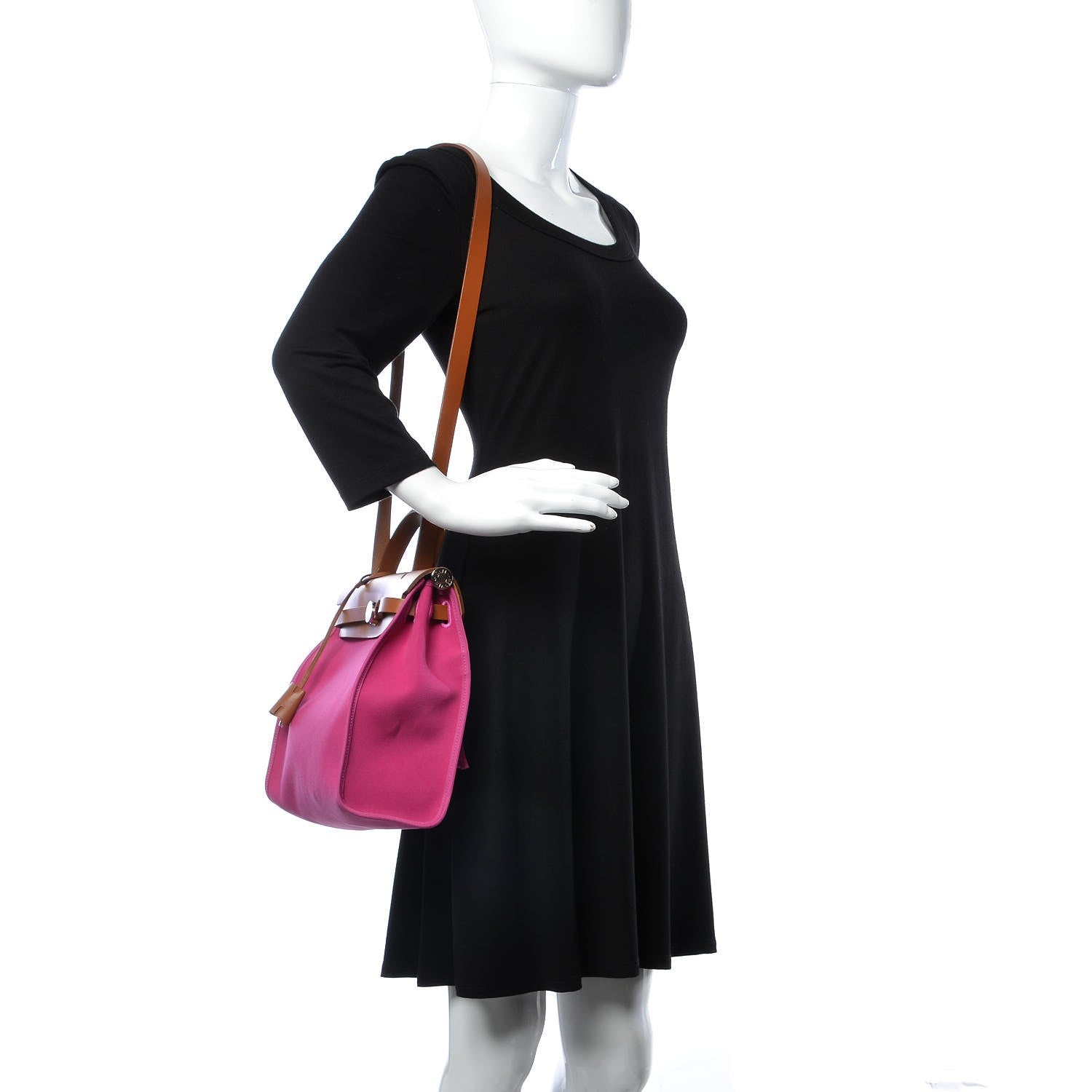 Hermes Vache Hunter Toile Herbag Zip 31 PM Magnolia Fauve 2 of 9