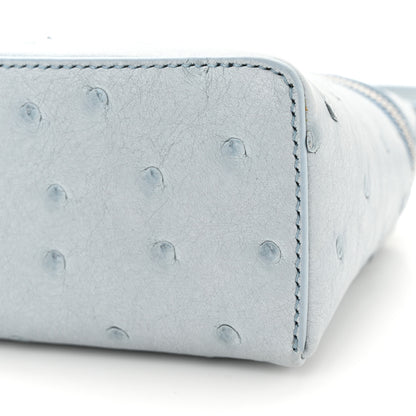 Loro Piana Ostrich L19 Extra Pocket Pouch Blue Celadon 9 of 10