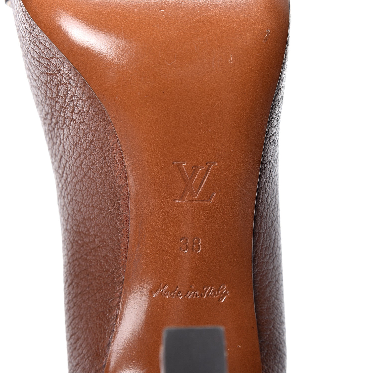 Louis Vuitton Calfskin Ginger Suhali Closed Pumps 38 Sienne 9 of 9