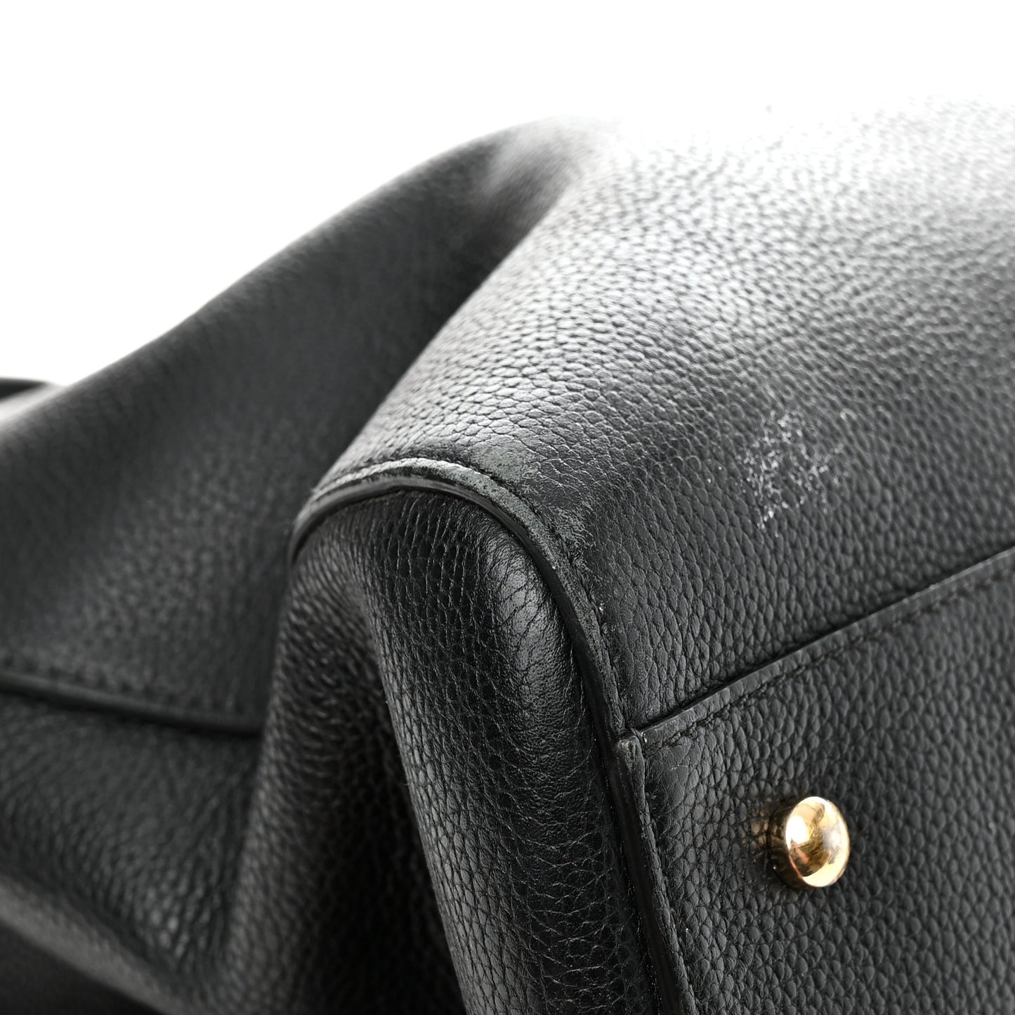 Grained Calfskin Medium Neo Executive Shopper Tote Black