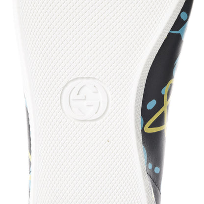 Gucci Calfskin GucciGhost Print Womens Low Top Sneakers 35.5 Black New Acquamarine 6 of 7