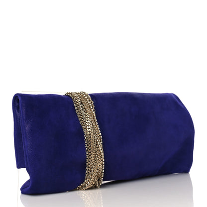 Jimmy Choo Shimmer Suede Chandra Clutch Purple 3 of 11