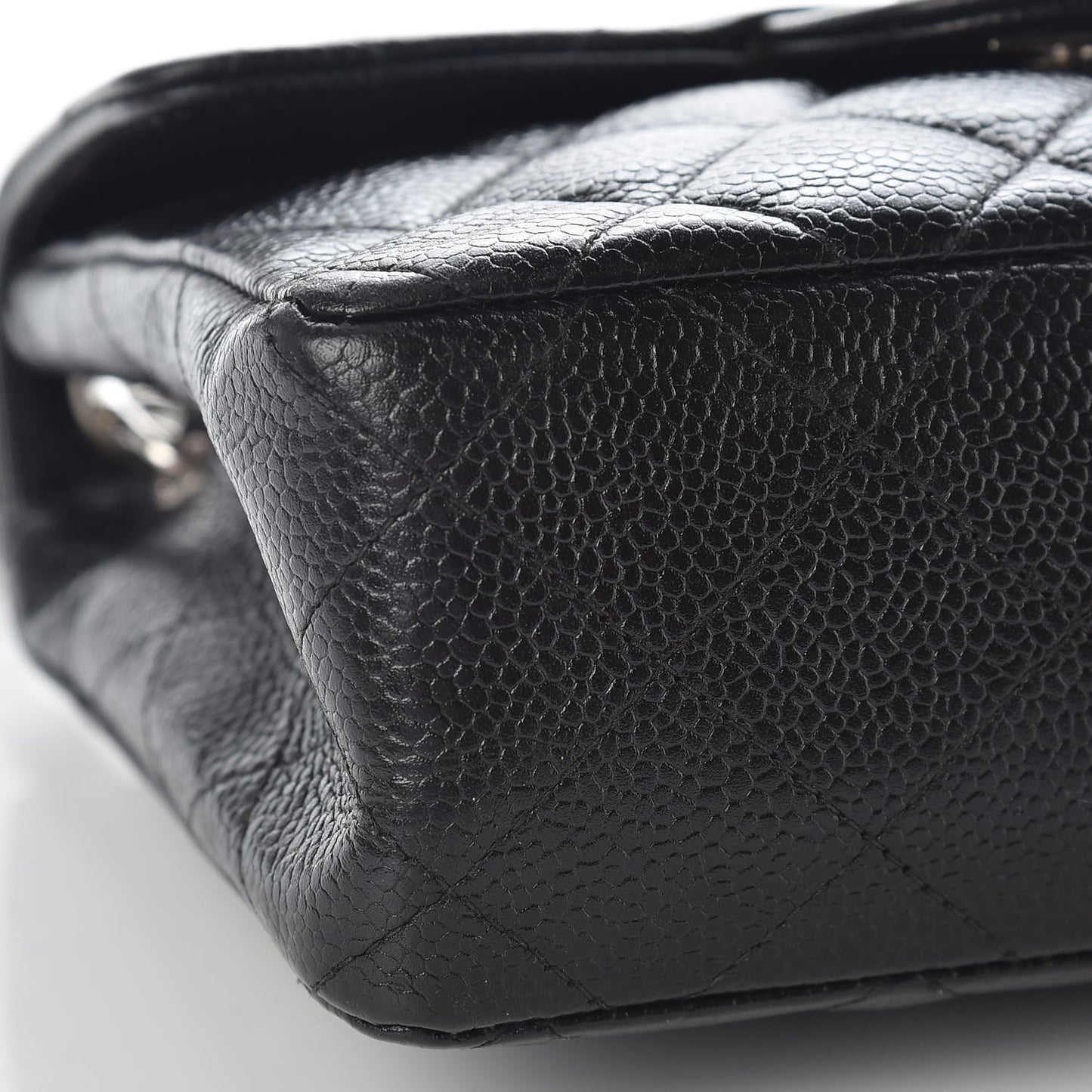 Caviar Quilted Mini Square Flap Black