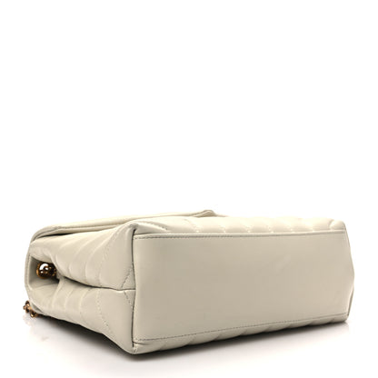 Saint Laurent Calfskin Y Quilted Monogram Small Loulou Chain Satchel Crema Soft 3 of 8