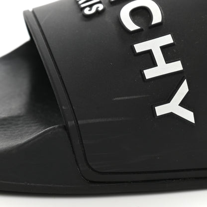 Givenchy Rubber Logo Pool Slide Sandals 38 Black 10 of 13