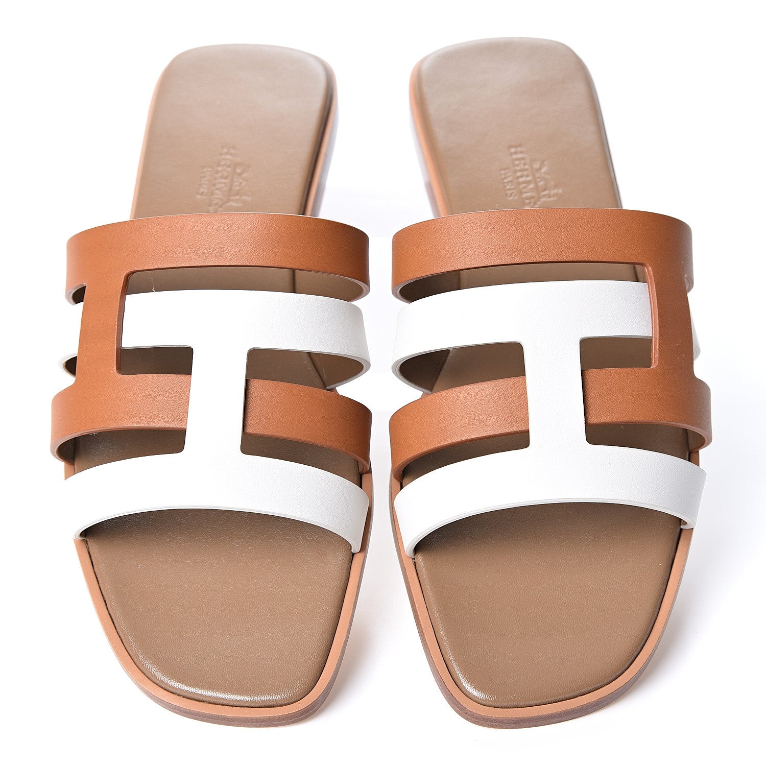 Hermes Calfskin Amore Sandals 37 White Naturel 6 of 11