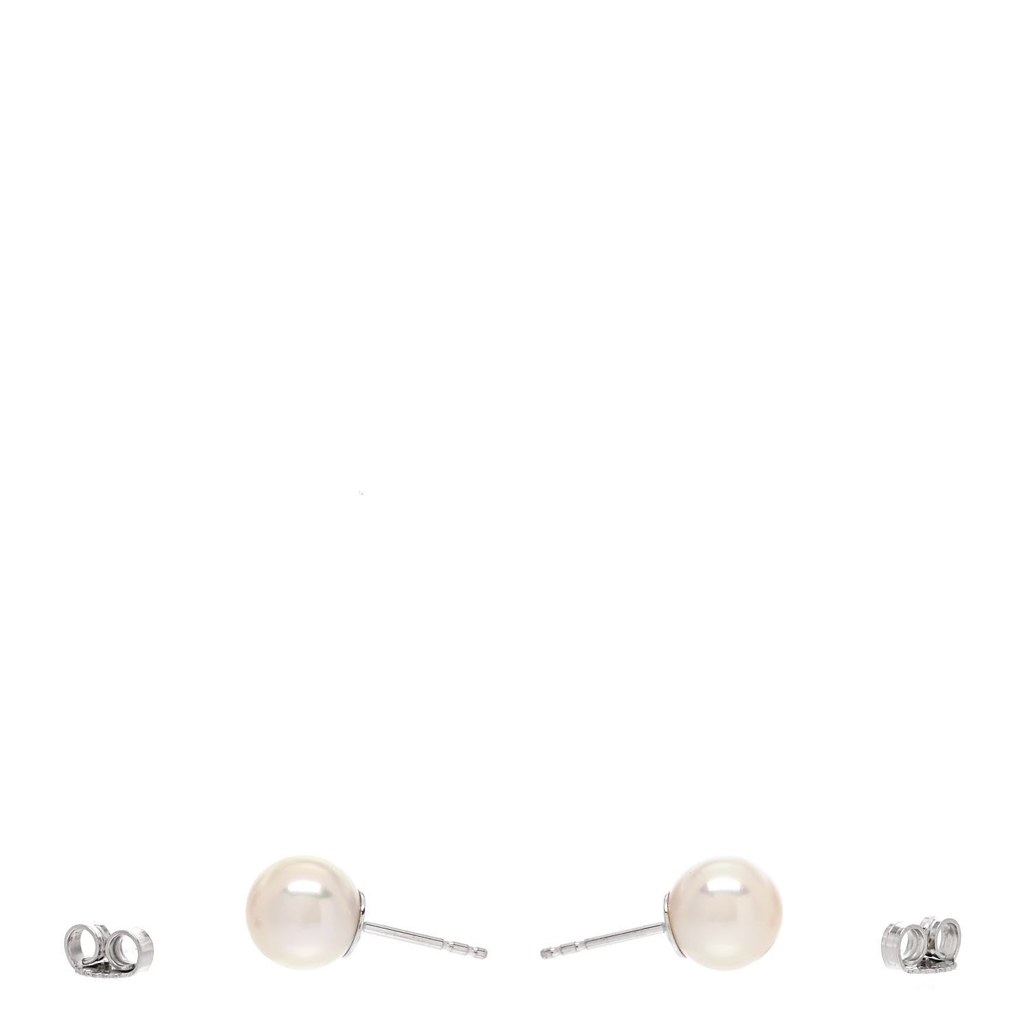 Mikimoto 18K White Gold Akoya Pearl 7.5-8mm Stud Earrings 3 of 5