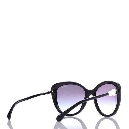 Chanel Acetate Pearl Butterfly Sunglasses 5338-H Black 4 of 7