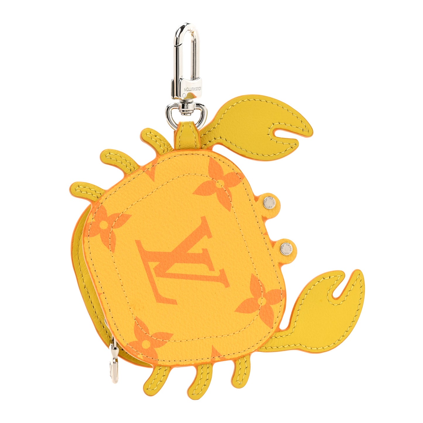 Monogram Crab Bag Charm Yellow