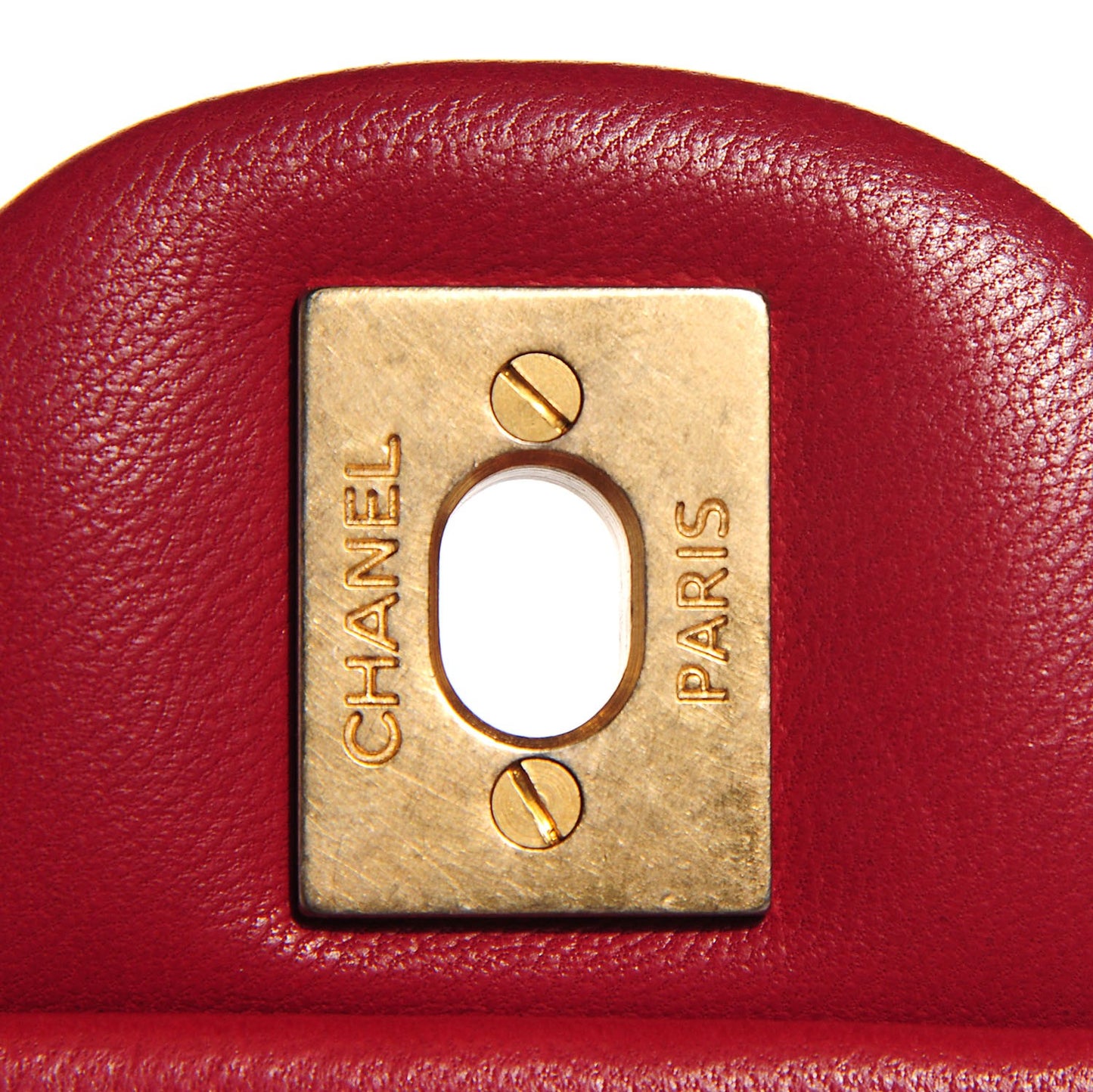 Lambskin Quilted Medium Cruise Charm Flap Red