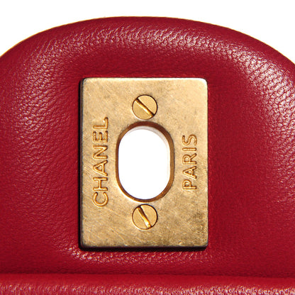 Chanel Lambskin Quilted Medium Cruise Charm Flap Red 7 of 8