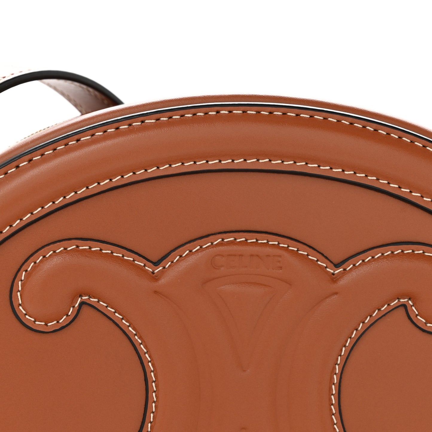 Smooth Calfskin Cuir Triomphe Oval Bag Tan