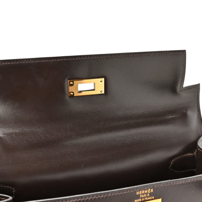 Hermes Box Kelly Sellier 28 Chocolate 11 of 18