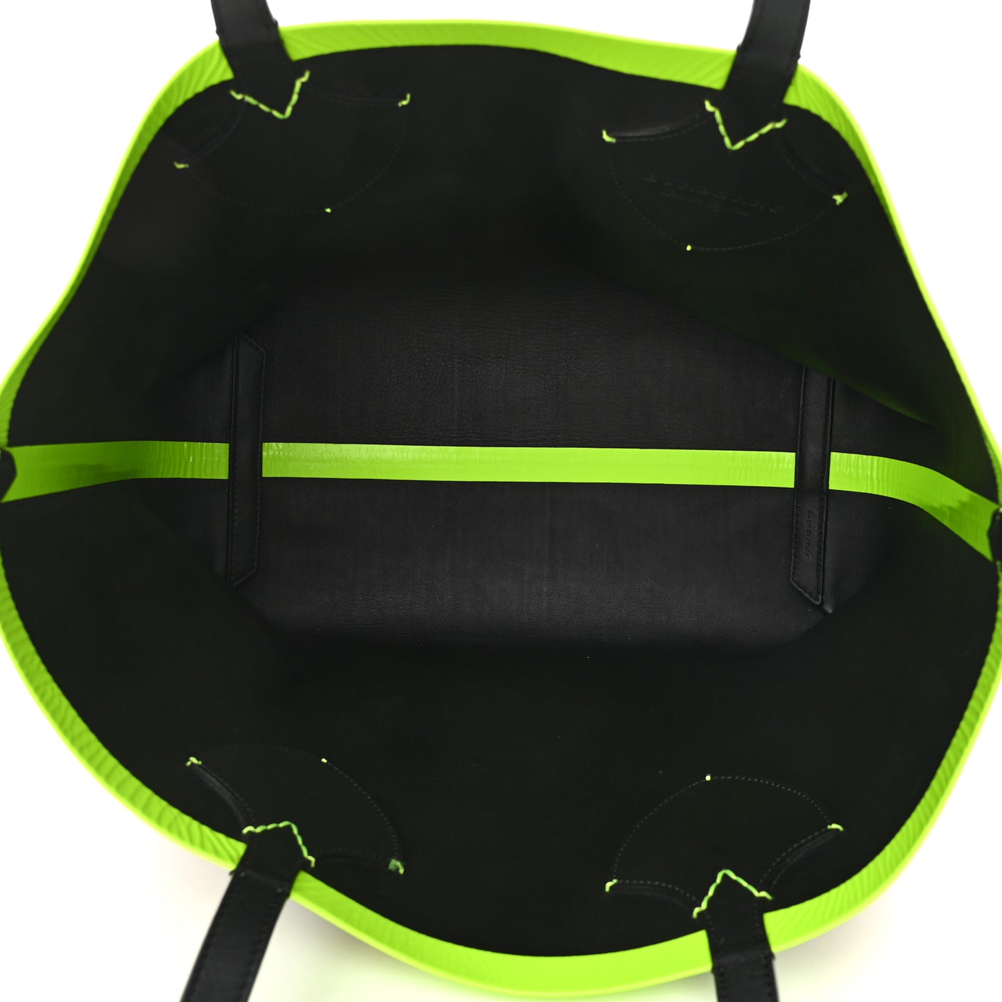 Canvas Mega Check The Giant Reversible Tote Black Neon Yellow