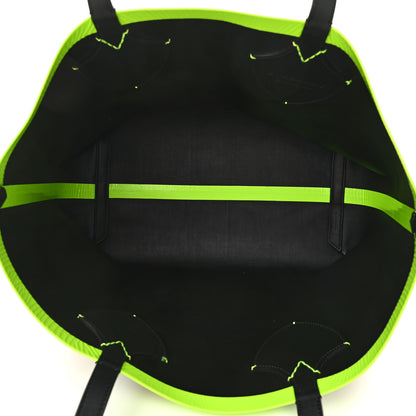 Burberry Canvas Mega Check The Giant Reversible Tote Black Neon Yellow 5 of 10