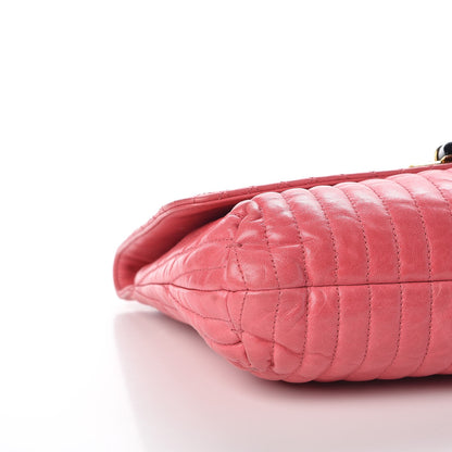 Lanvin Calfskin Quilted Large Happy Shoulder Bag Rose 9 of 10