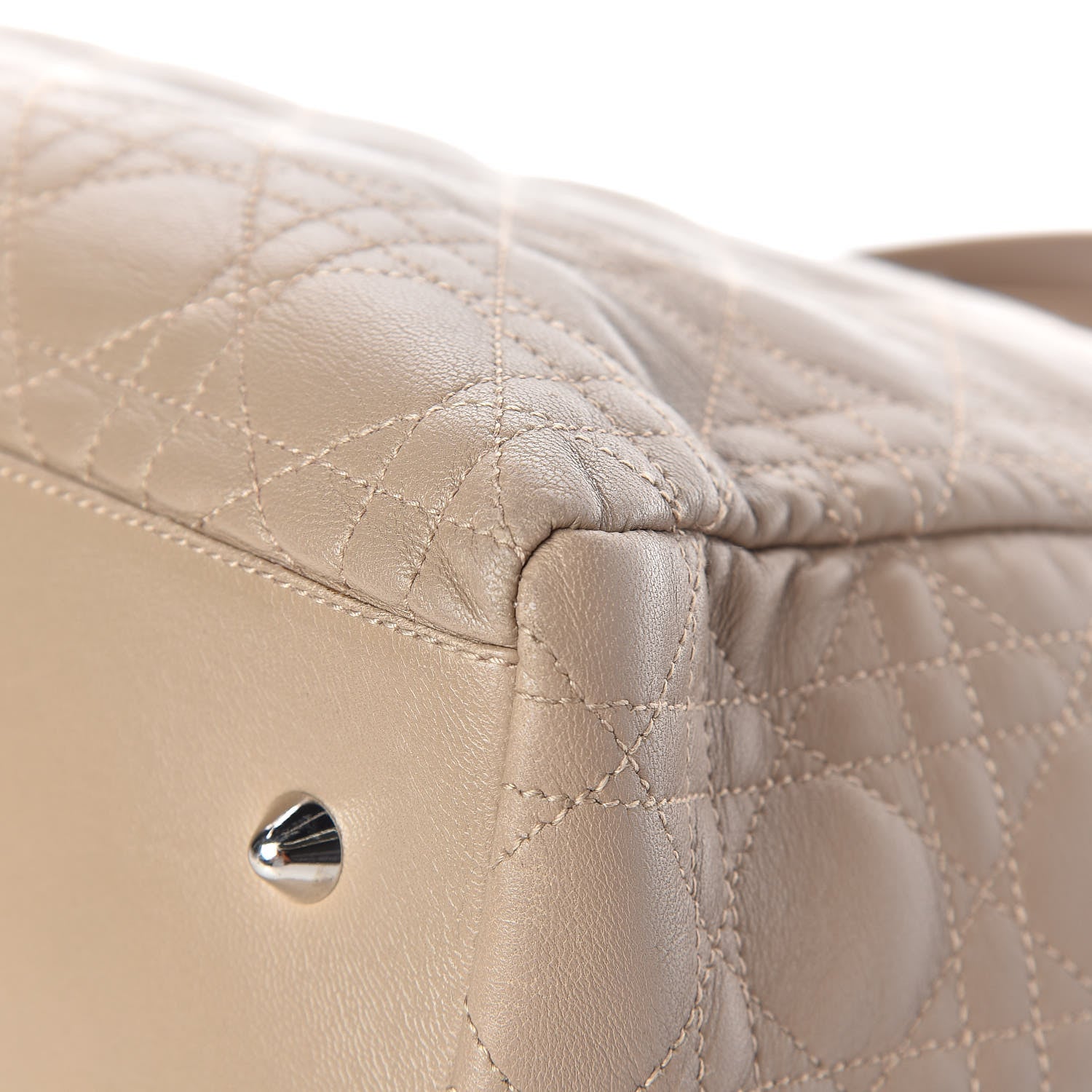 Christian Dior Lambskin Cannage Large Dior Soft Shopping Tote Beige 10 of 13