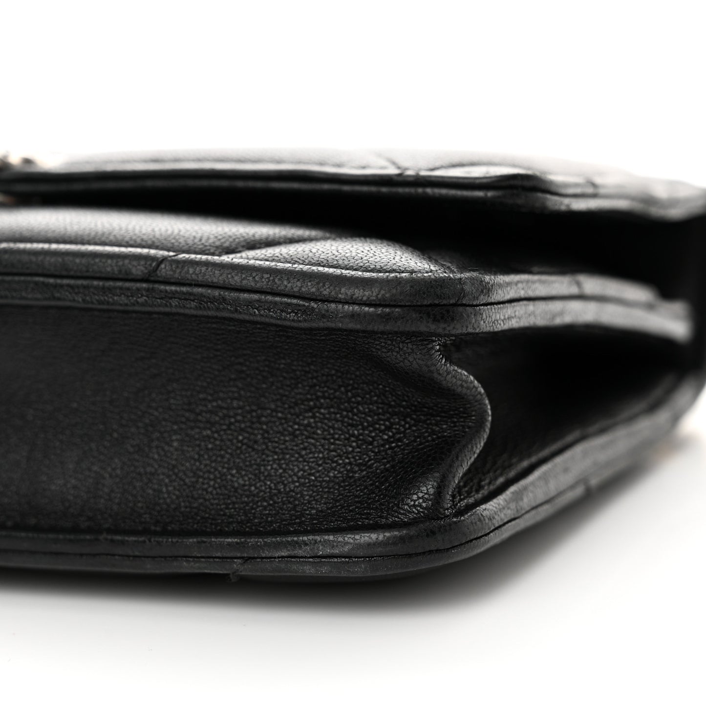 Lambskin Quilted Chanel 19 Wallet On Chain WOC Black