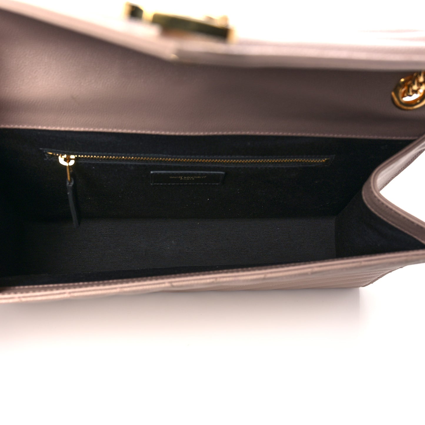 Grain De Poudre Matelasse Chevron Large Monogram Satchel Nude Powder