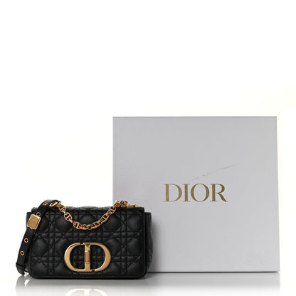 Christian Dior Calfskin Cannage Small Caro Bag Black 10 of 10