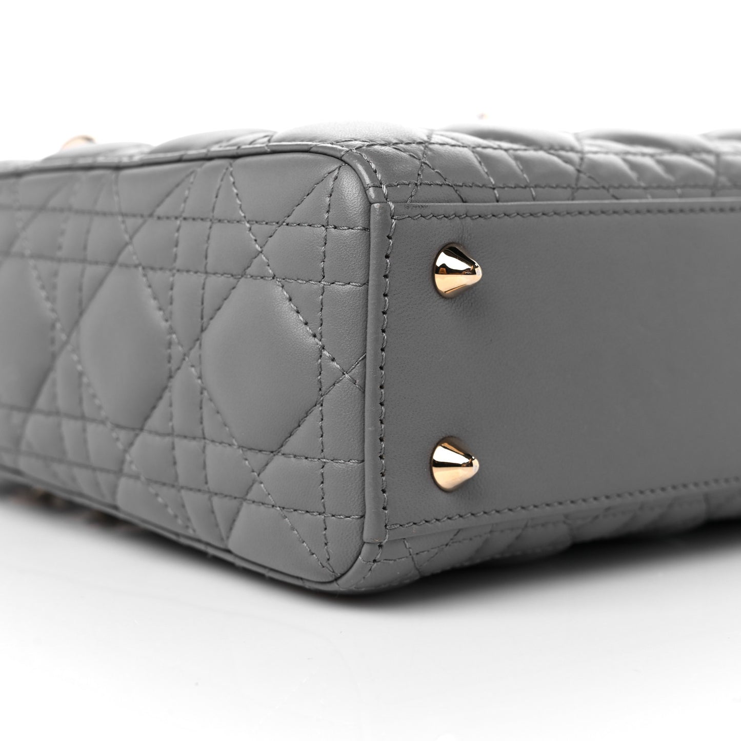 Lambskin Cannage Small My ABCDior Lady Dior Grey