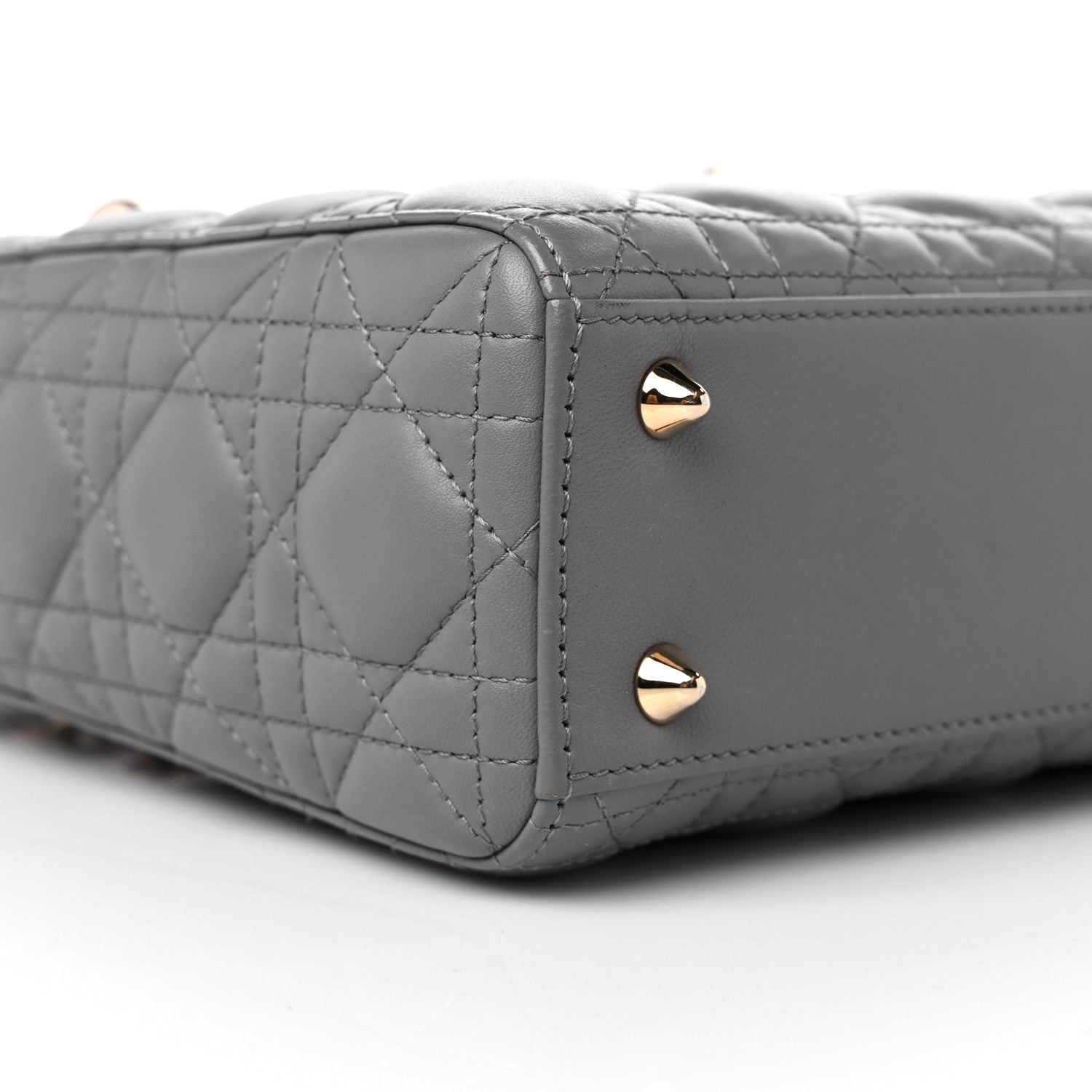 Christian Dior Lambskin Cannage Small My ABCDior Lady Dior Grey 7 of 9