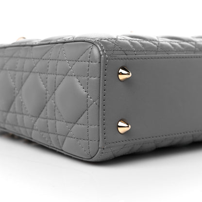 Christian Dior Lambskin Cannage Small My ABCDior Lady Dior Grey 7 of 9